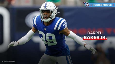 Colts: Darrell Baker Jr. claimed by Titans on waiver .